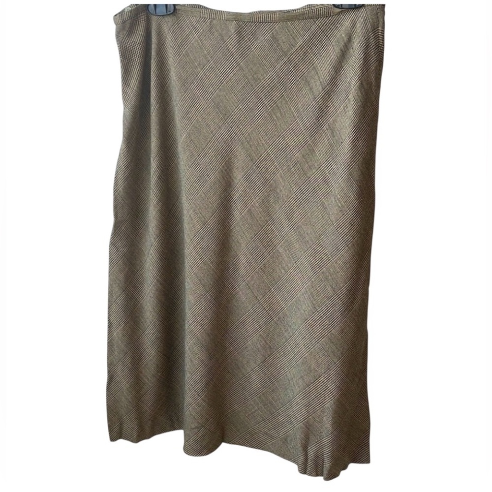 Dana Bachman pencil skirt wool blend tweed Glen Plaid size 12. Career, midi